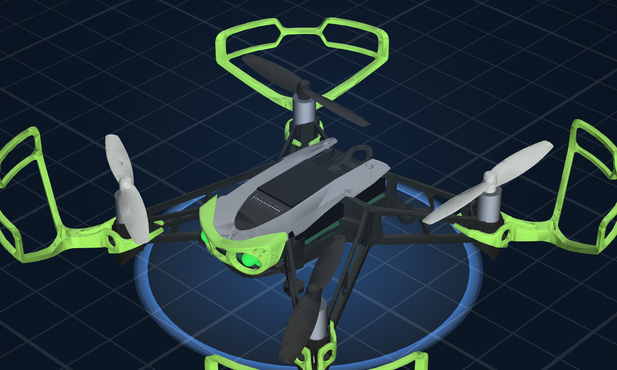 The Fly module, a 3D Hopper on a grid floor