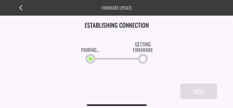 FTW Fly firmware update screen